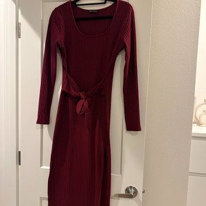 Ribbed red Dress